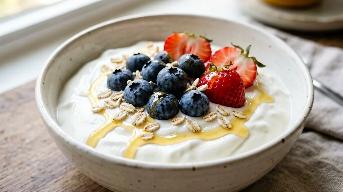 Yogurt greco con frutti di bosco e miele