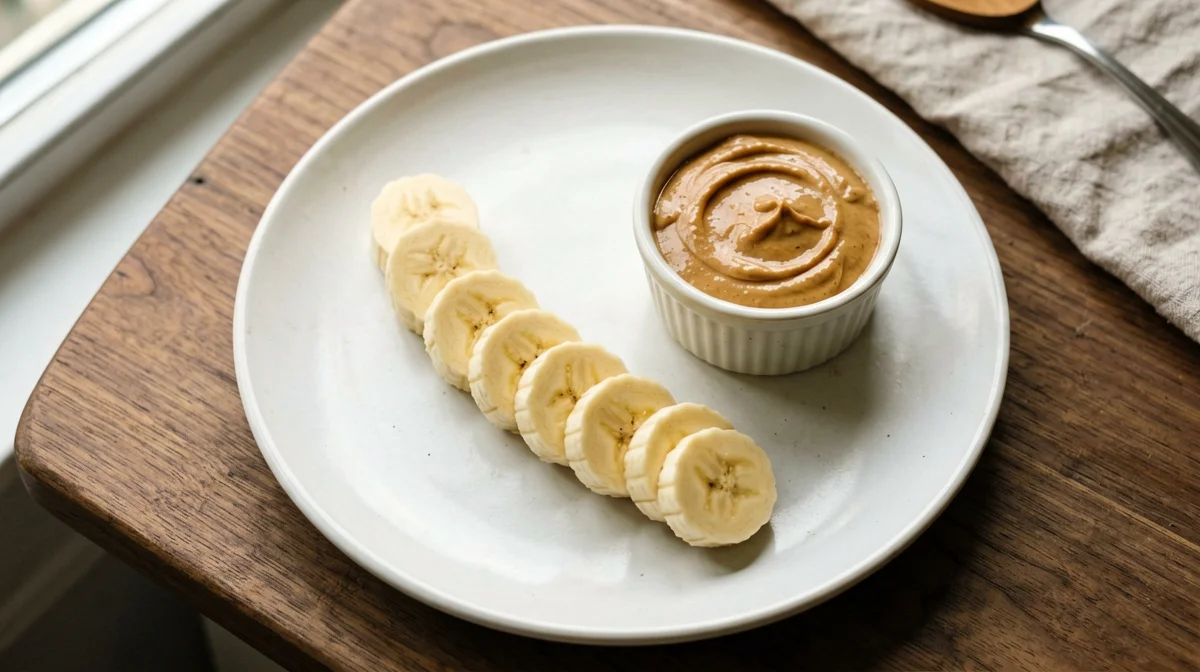 Banana con burro di arachidi