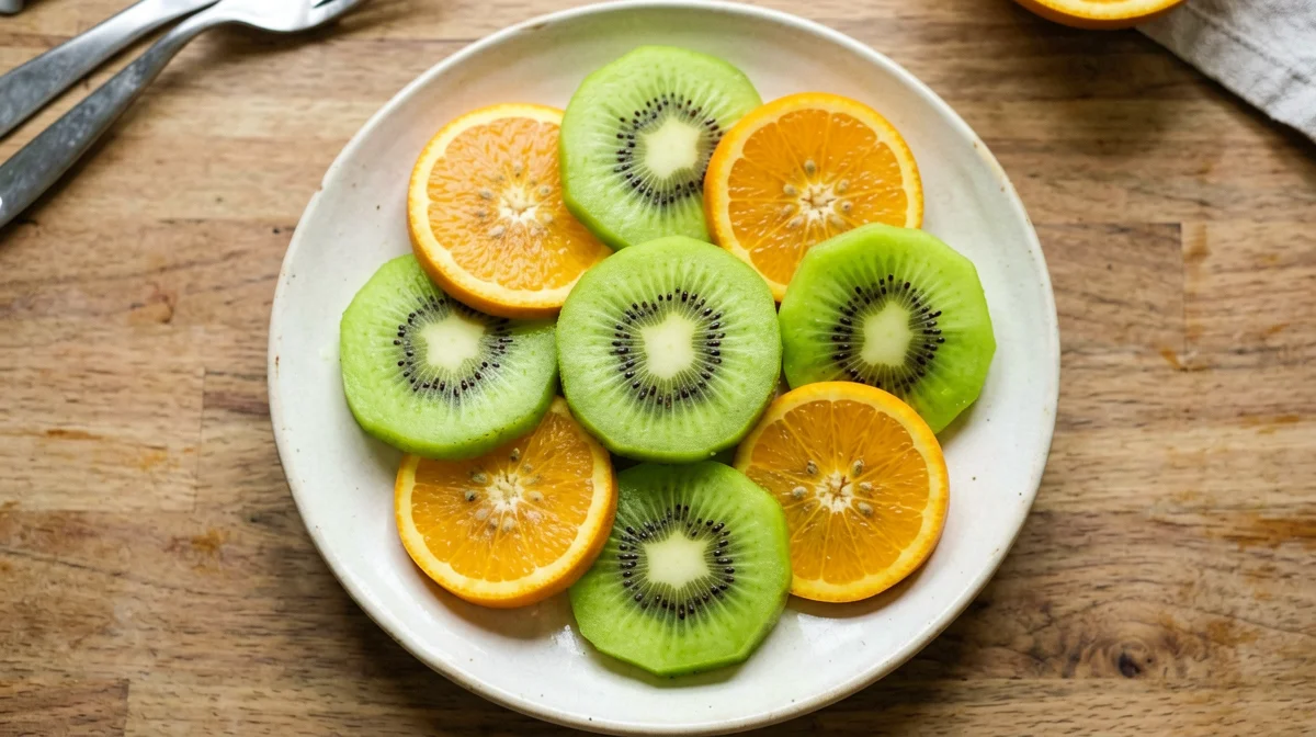 Sliced kiwi and orange