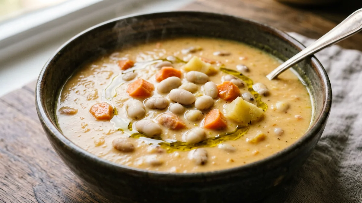 Zuppa di fagioli cannellini e verdure