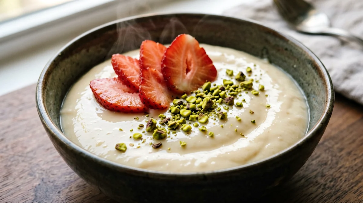 Semolino dolce al limone con fragole