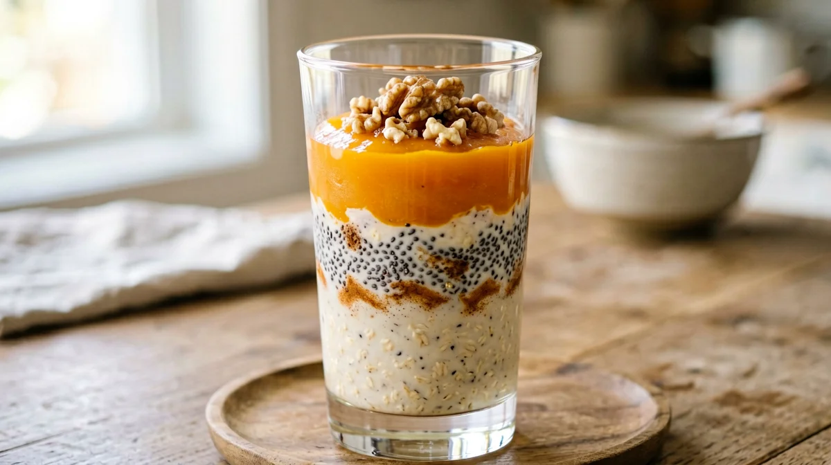 Persimmon and cinnamon overnight oats