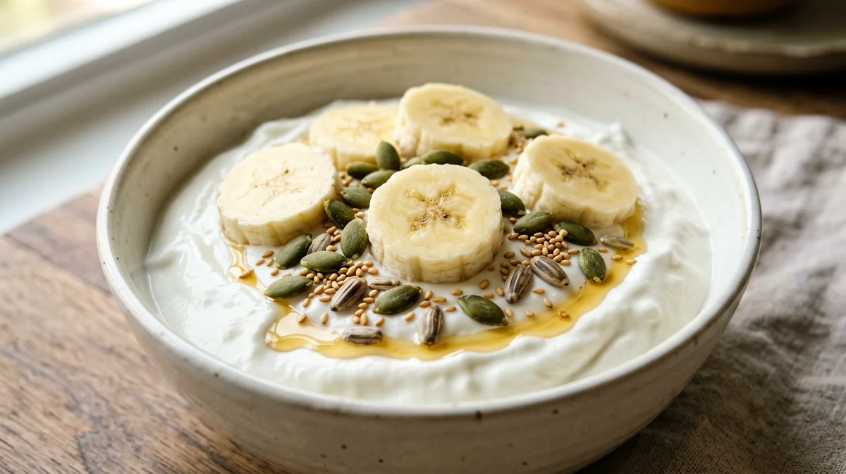 Yogurt greco con semi tostati e miele