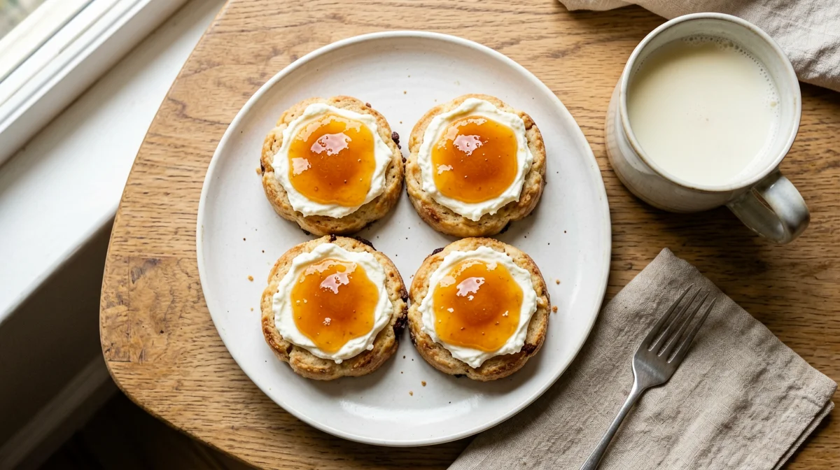 Fette biscottate con ricotta e confettura di albicocche