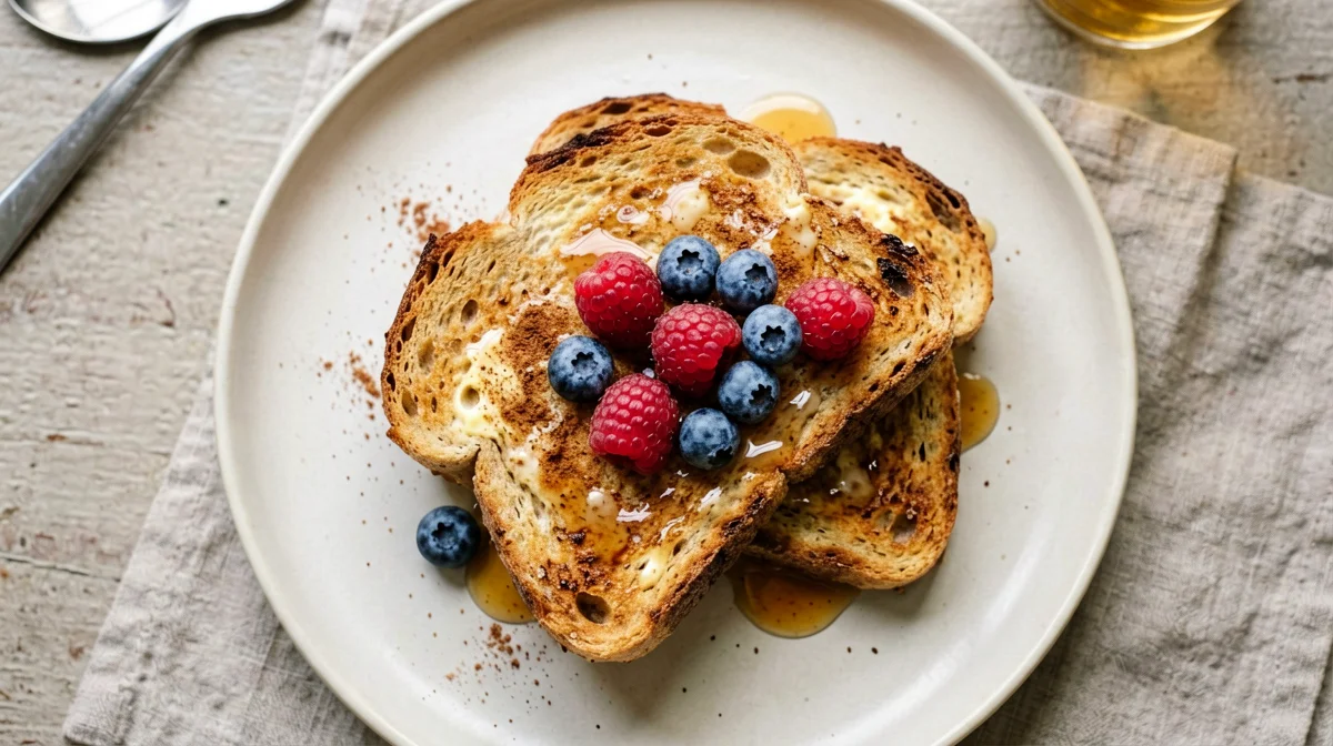 Pan dorato con cannella e frutti di bosco