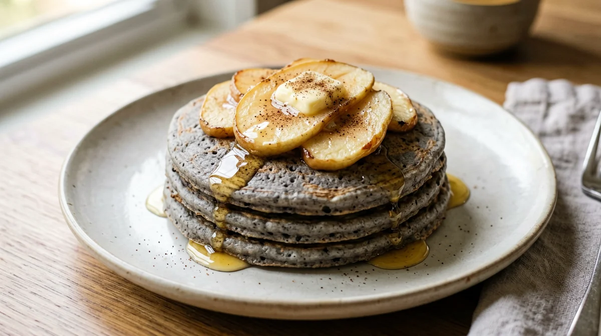 Pancake di grano saraceno con mele e cannella