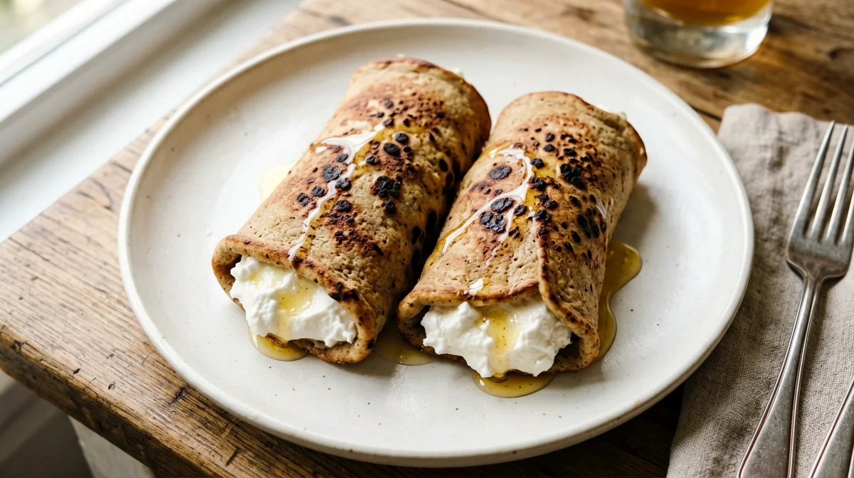 Necci di farina di castagne con ricotta