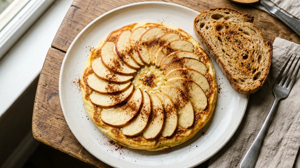 Sweet apple and cinnamon frittata