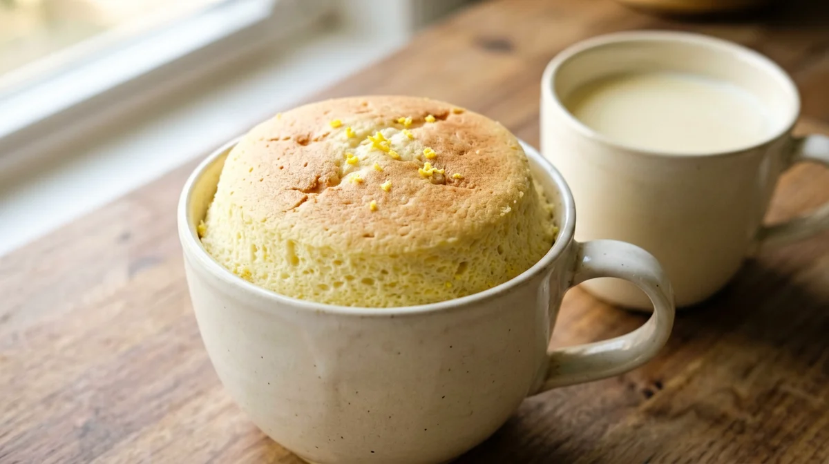 Lemon yogurt mug cake