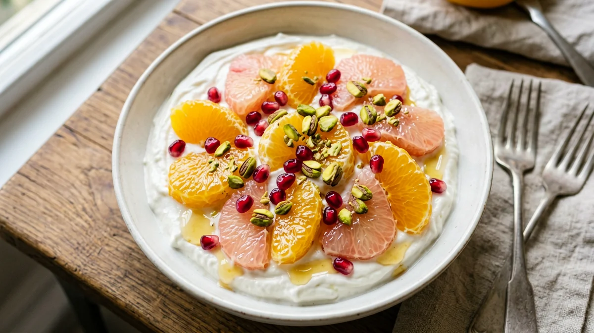 Insalata di agrumi e melagrana con skyr