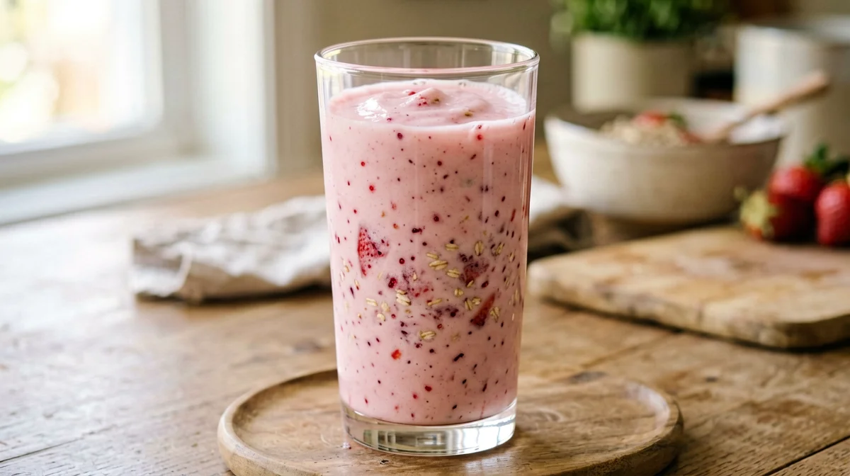Frullato proteico di skyr, fragole e avena