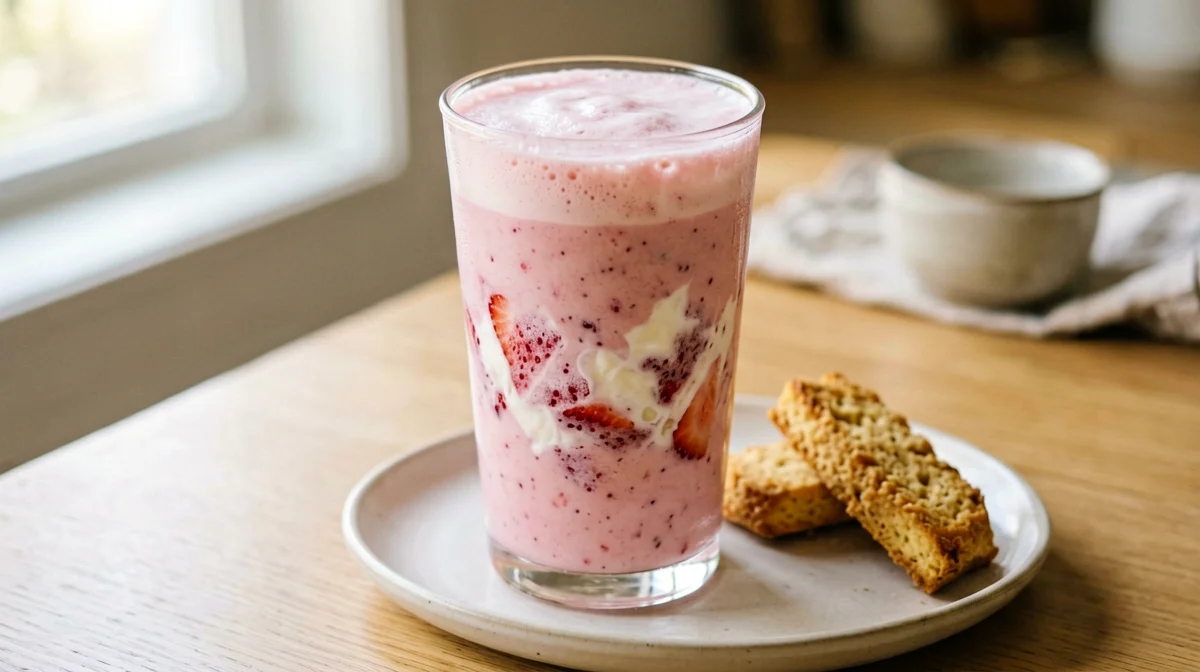 Strawberry and ricotta smoothie