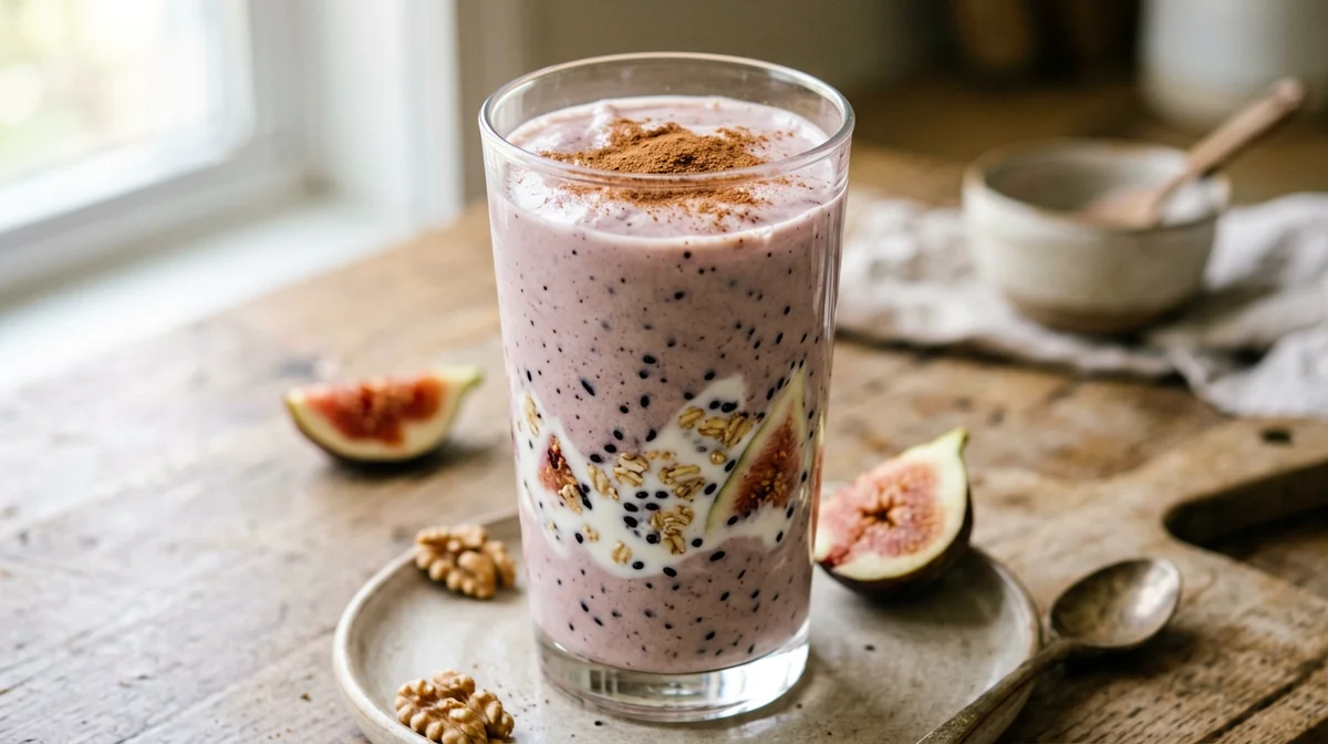 Frullato di latte, fichi e noci