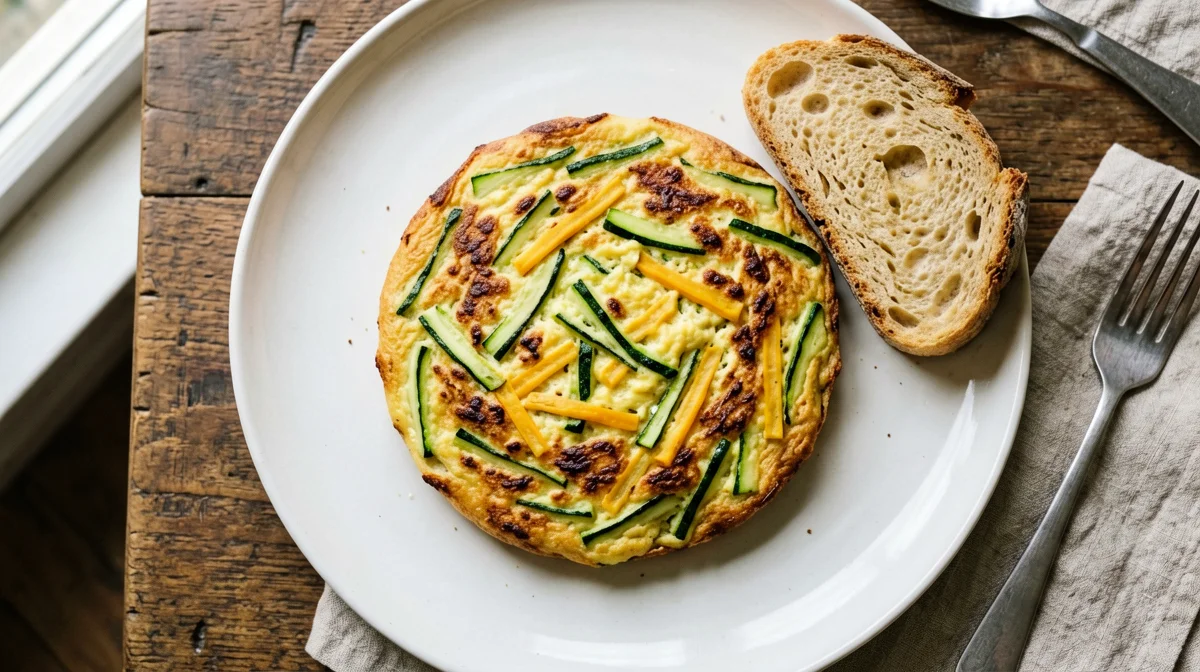 Frittatina di zucchine e fiori di zucca