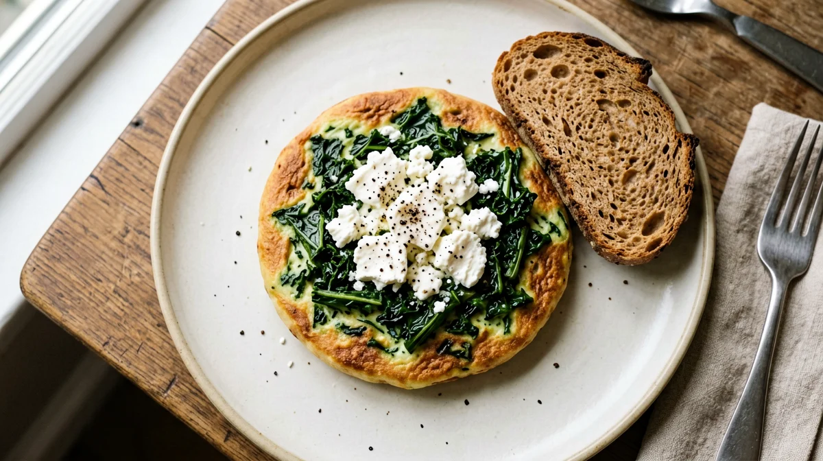 Cavolo nero and ricotta salata frittata