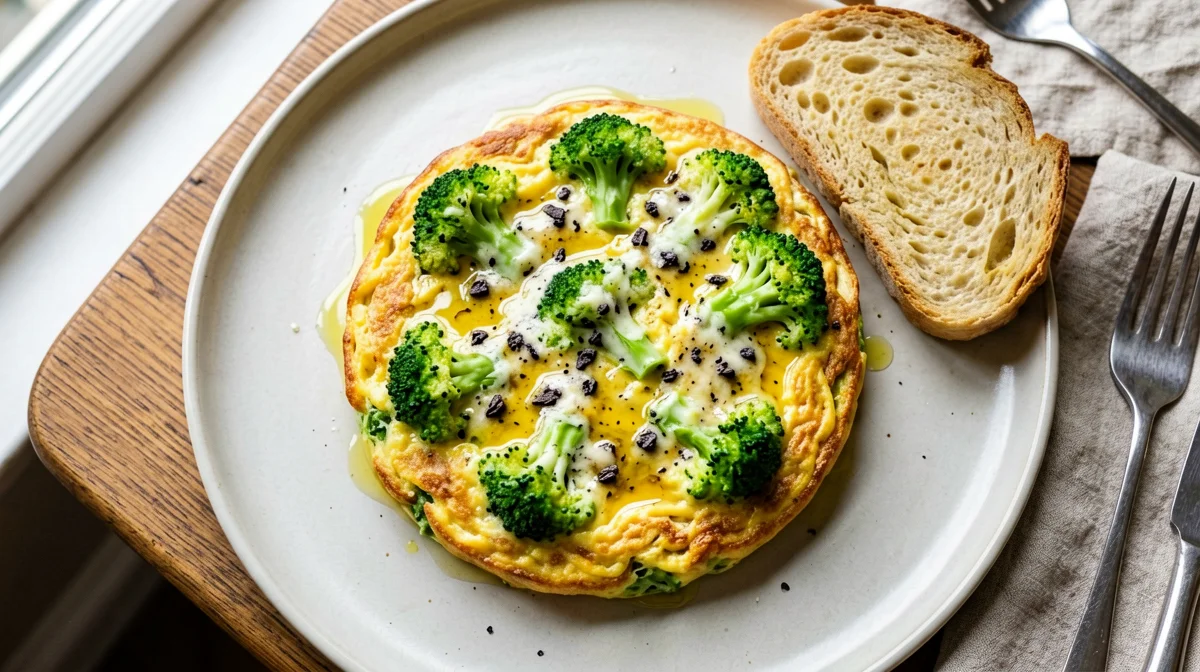Broccoli and anchovy frittata