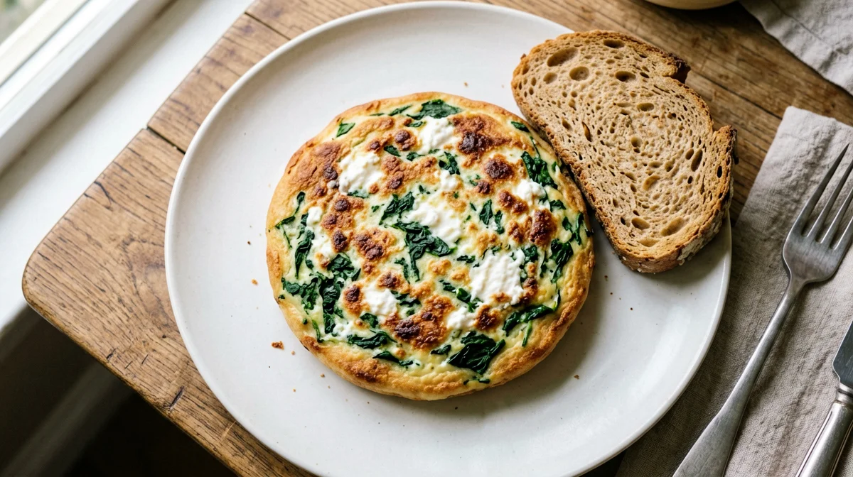 Frittatina di spinaci e ricotta al forno
