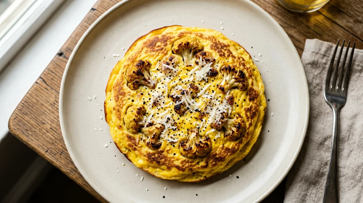 Cauliflower and turmeric frittata