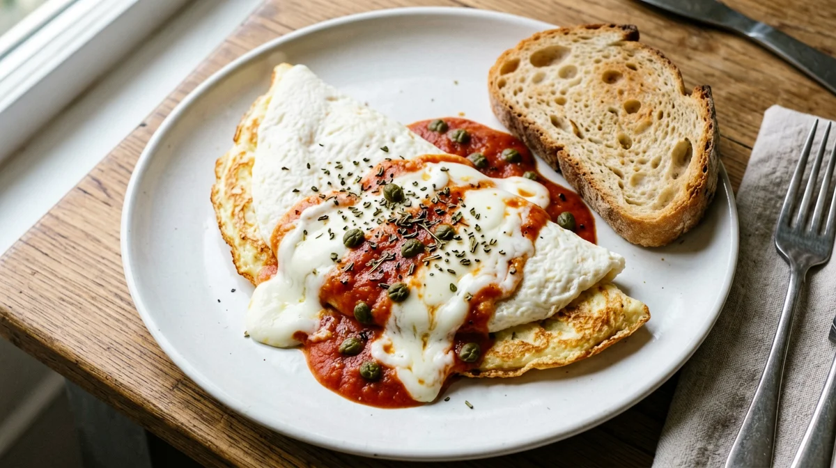 Omelette di albumi al pomodoro e capperi