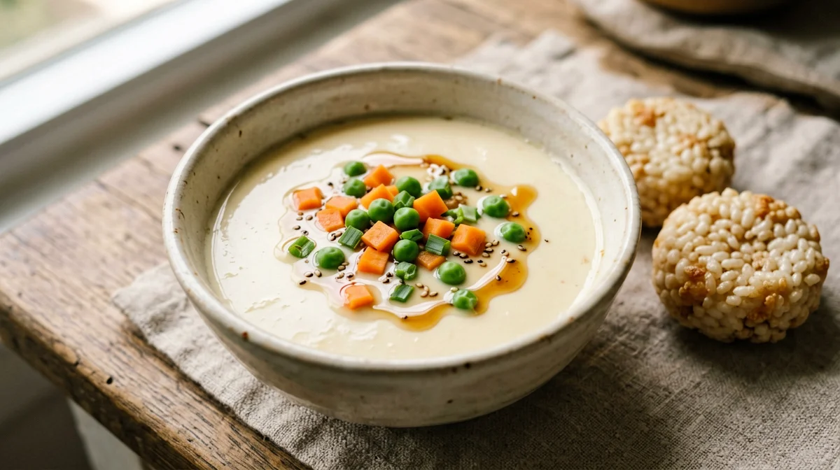 Albumi al vapore con verdure e salsa di soia