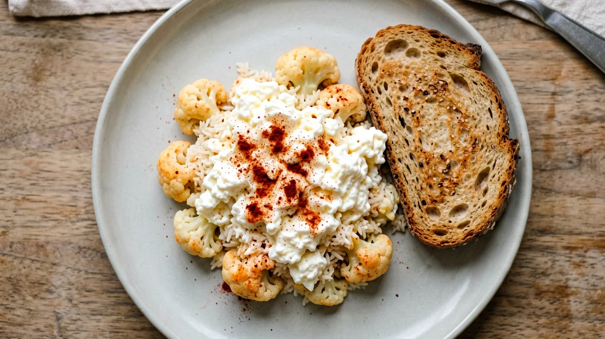 Egg-white scramble with cauliflower and paprika