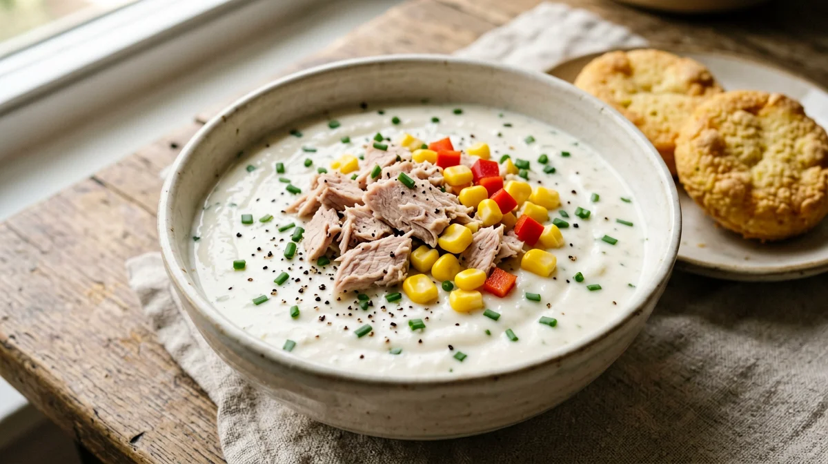 Bowl di skyr con tonno, mais e peperoni