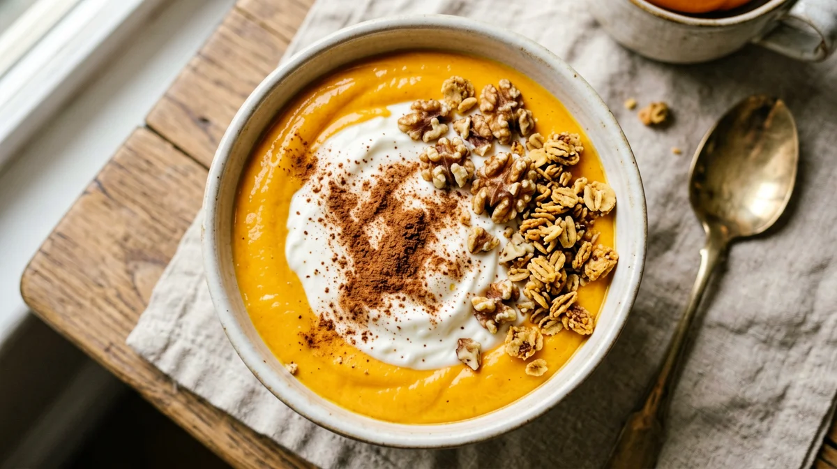Persimmon cinnamon smoothie bowl