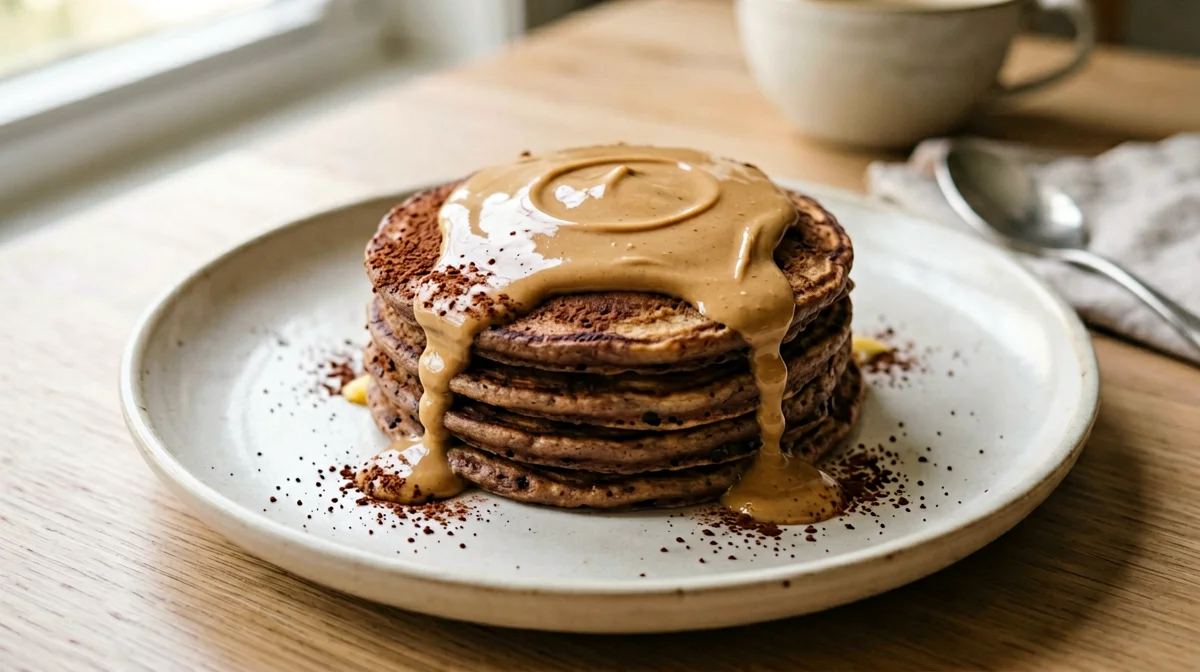 Chocolate egg-white banana pancakes