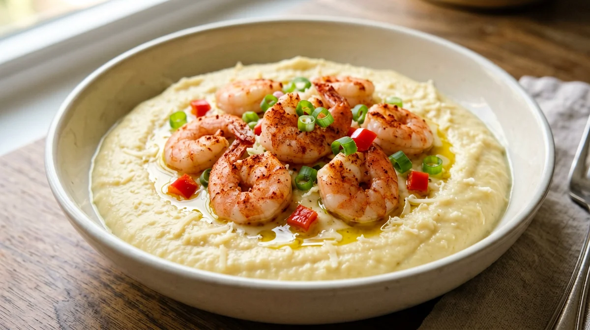 Light shrimp and grits