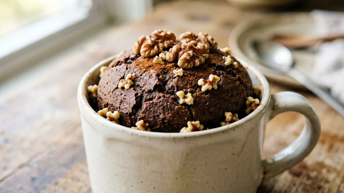 Banana bread in tazza integrale con noci