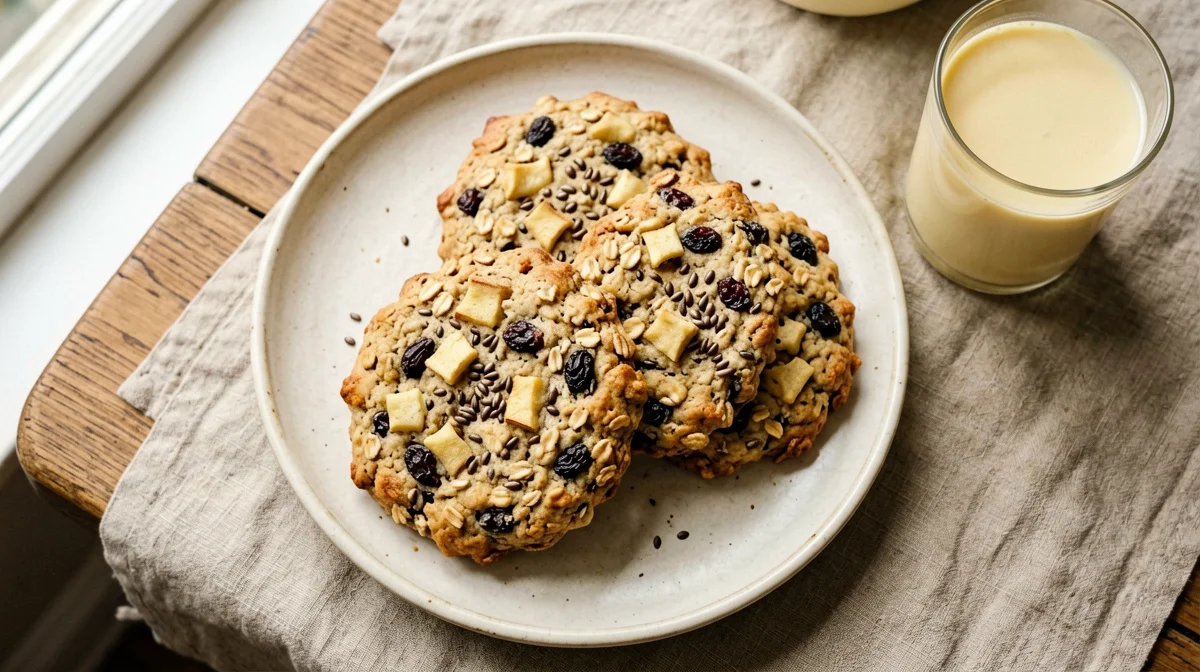 Vegan apple oat breakfast cookies