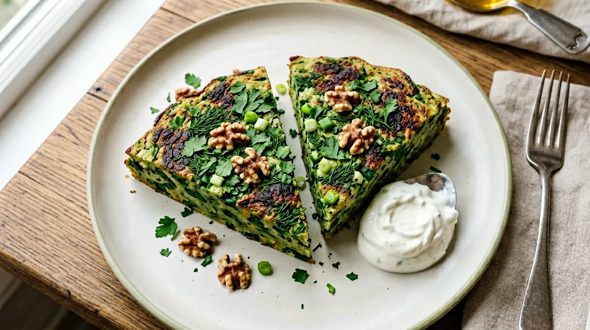 Kuku sabzi persiano alle erbe con yogurt