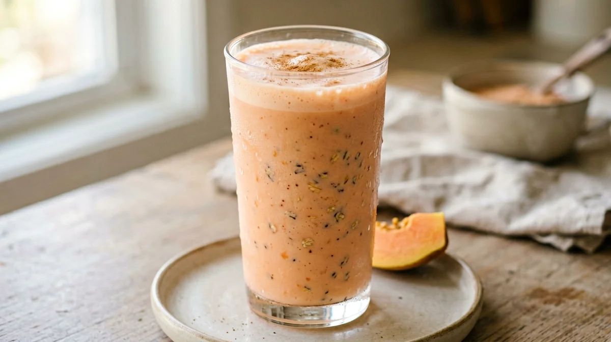 Mexican papaya, oat and yogurt licuado