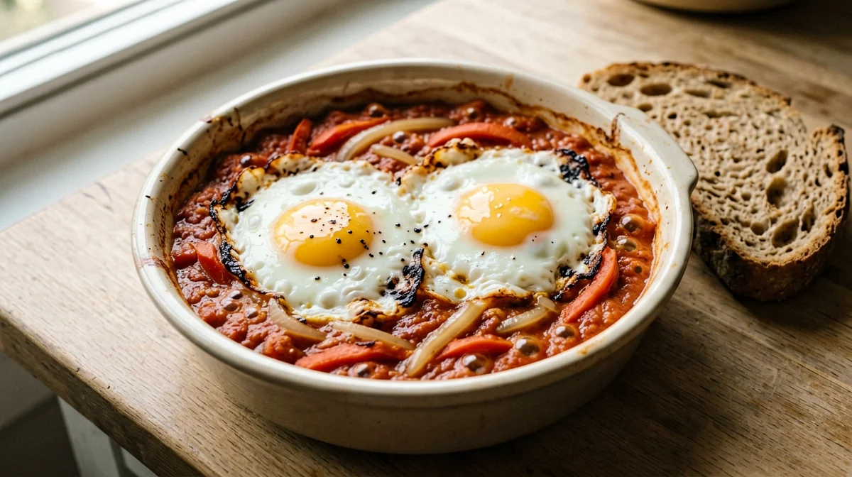 Huevos habaneros al forno nel sofrito