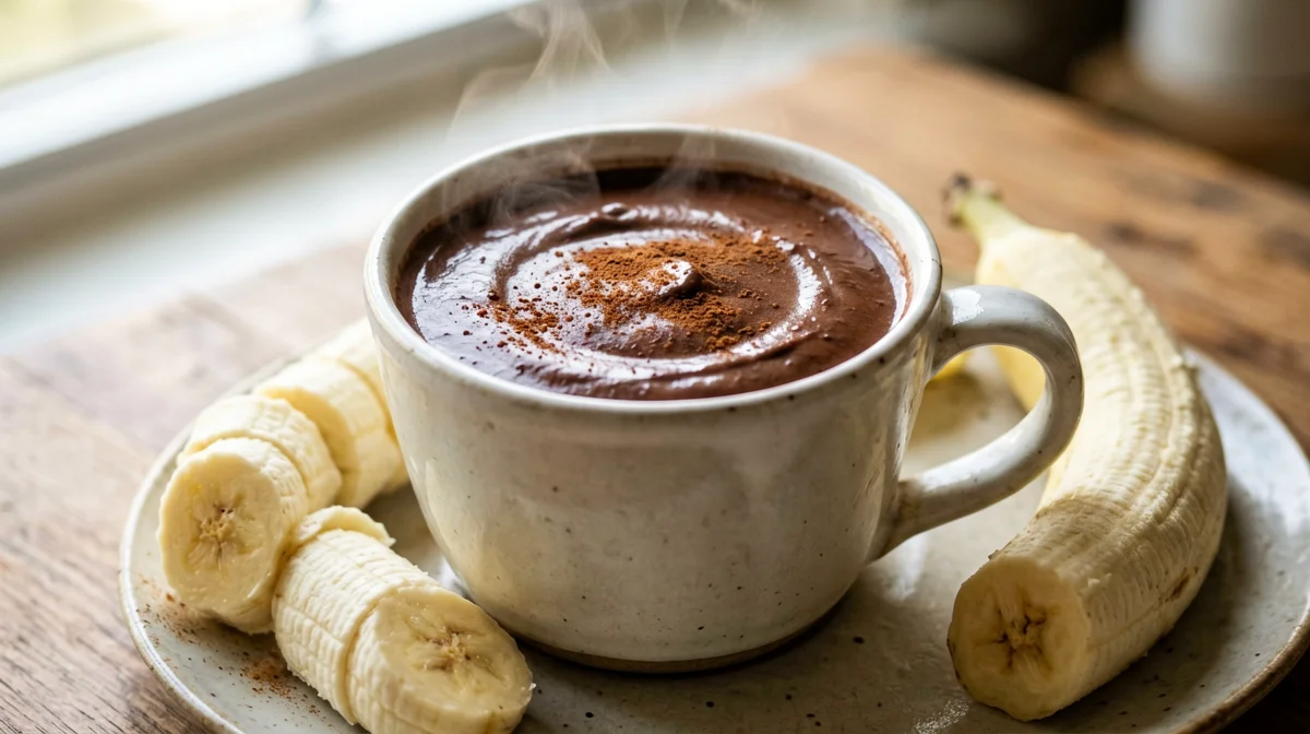 Champurrado leggero al cacao con banana