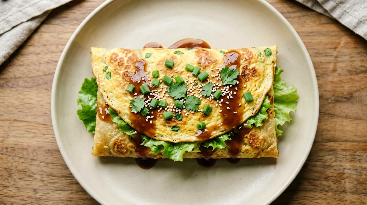 Light jianbing: Beijing crêpe with egg and spring onion