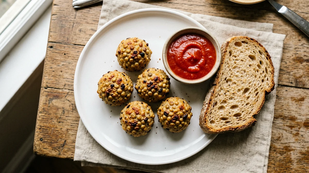 Akara nigeriani al forno con salsa di pomodoro