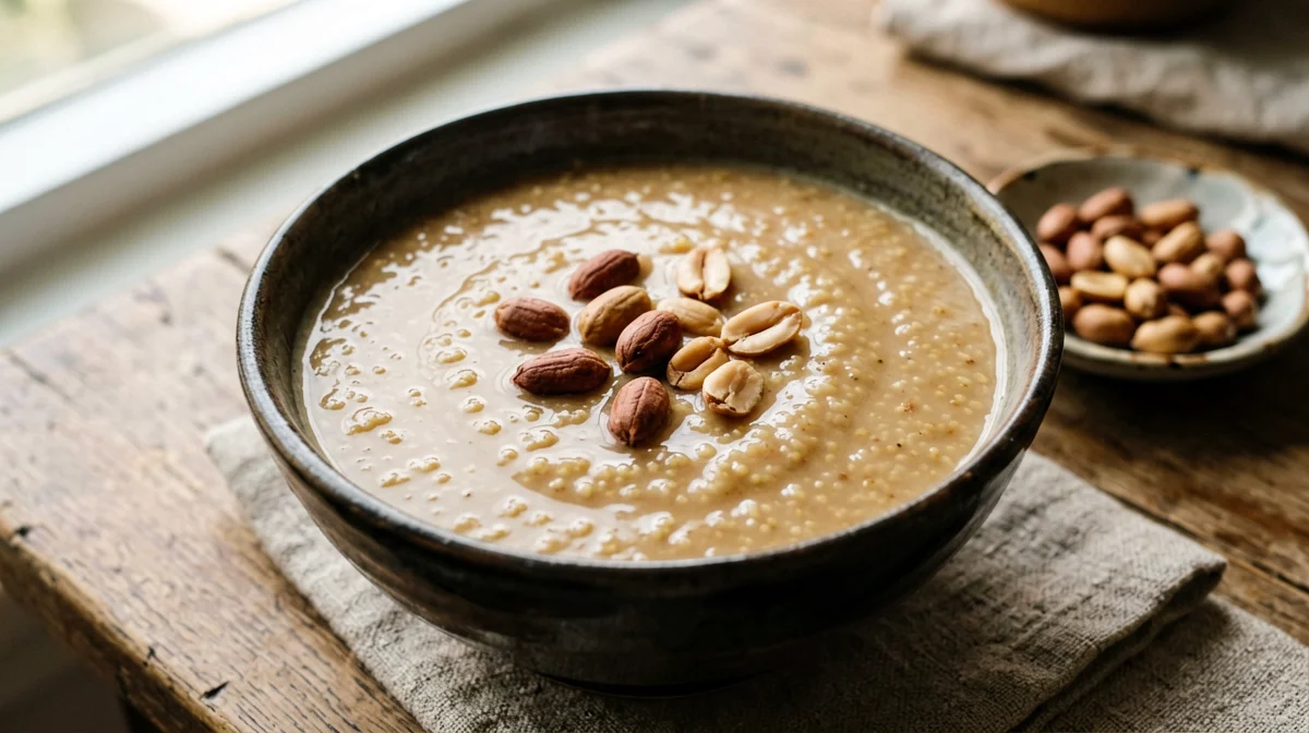 Hausa koko: porridge ghanese di miglio speziato con arachidi