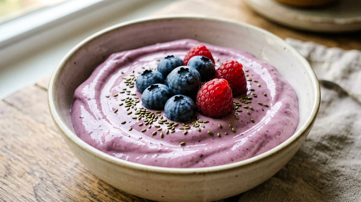 Silken tofu berry protein cream