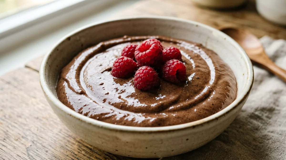 Cocoa buckwheat and silken tofu cream