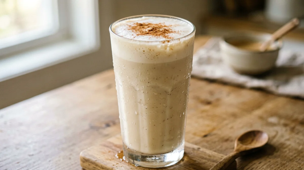 Soy, banana and peanut butter protein shake