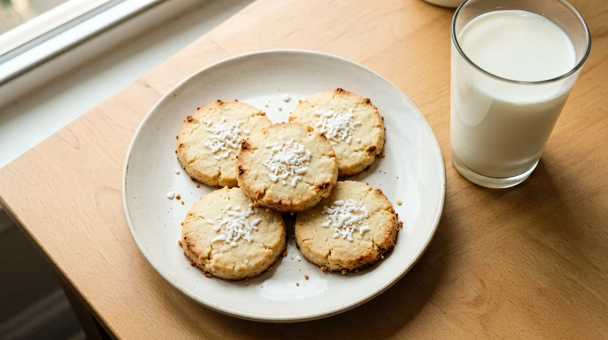 Biscotti da colazione di farina di riso e cocco