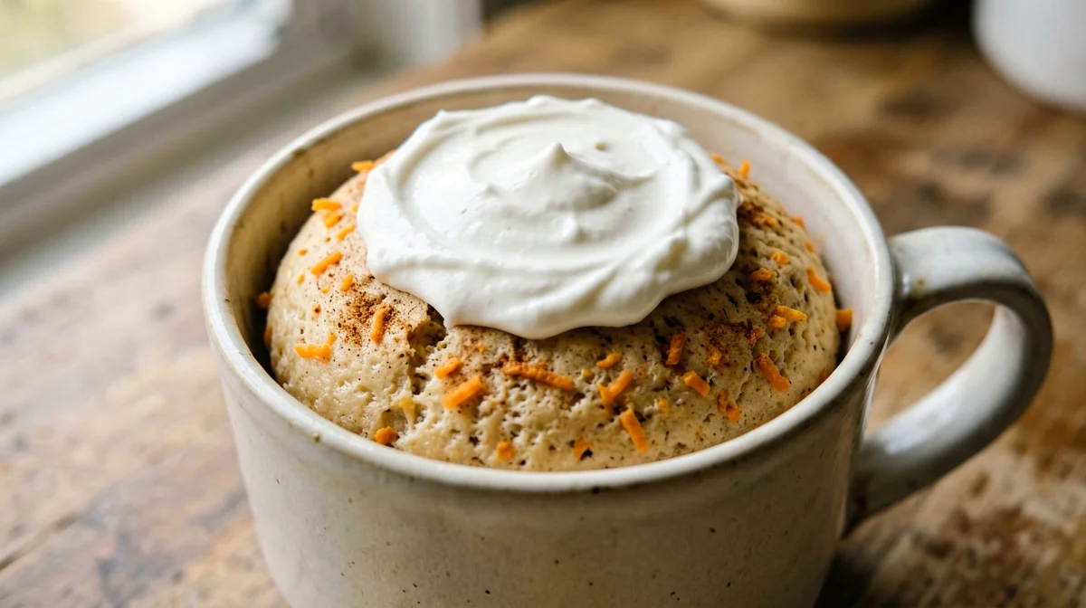 Carrot and cinnamon mug muffin
