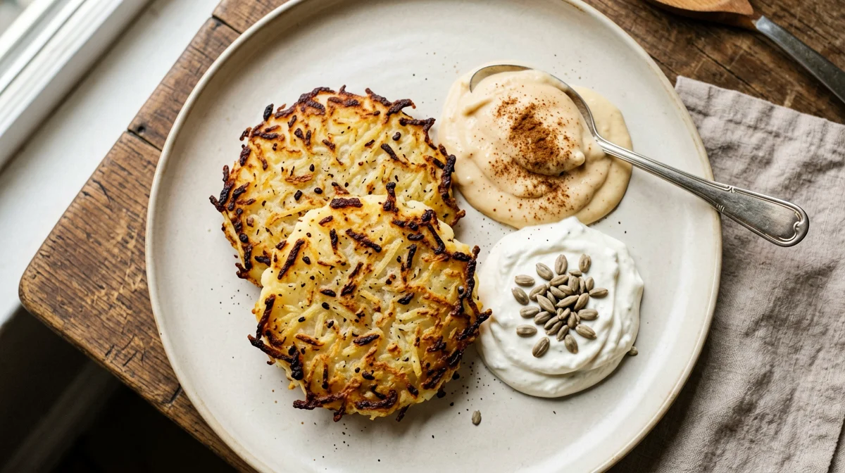 Rösti di patate con salsa di mele alla cannella