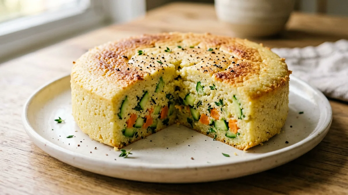 Baked millet and vegetable cake