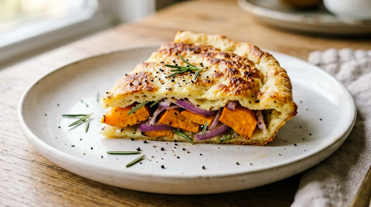 Frittata al forno di patate dolci e cipolla rossa