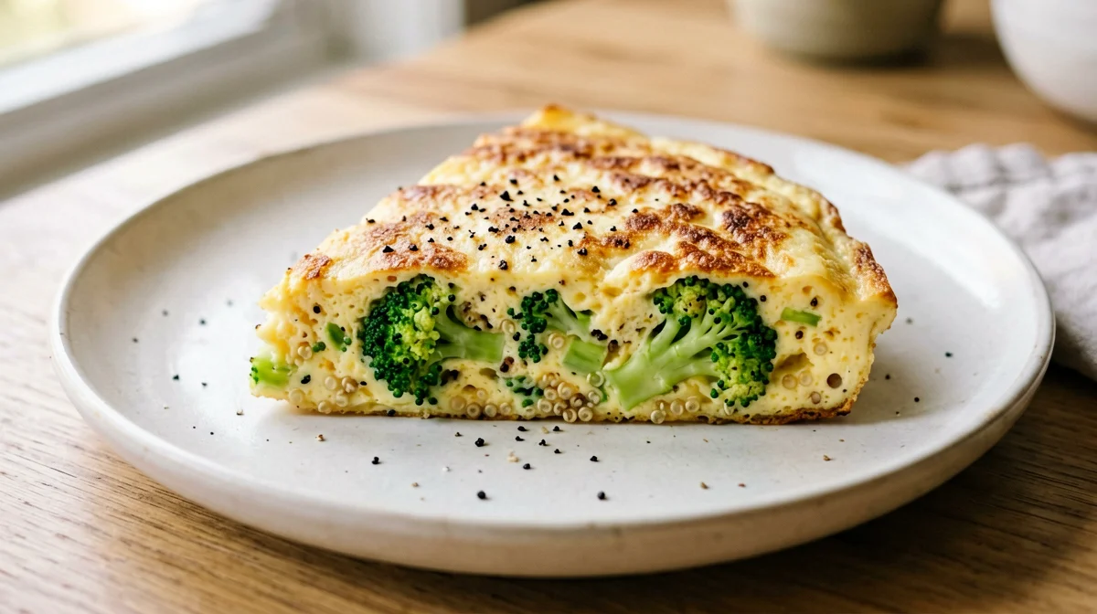 Baked quinoa and broccoli frittata
