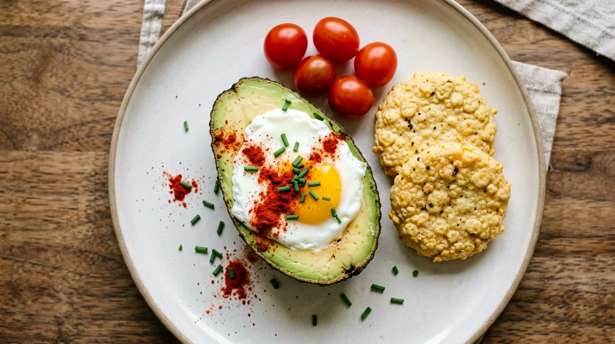 Avocado al forno con uovo e paprika affumicata
