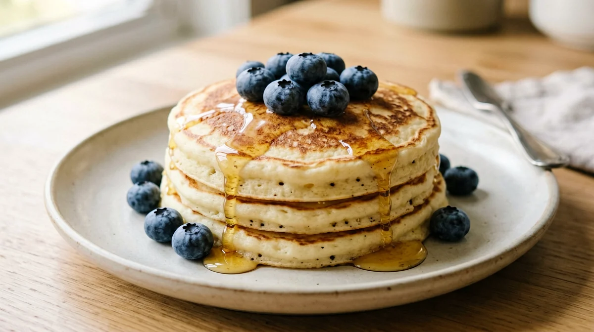 Pancake di ricotta e farina di riso al limone
