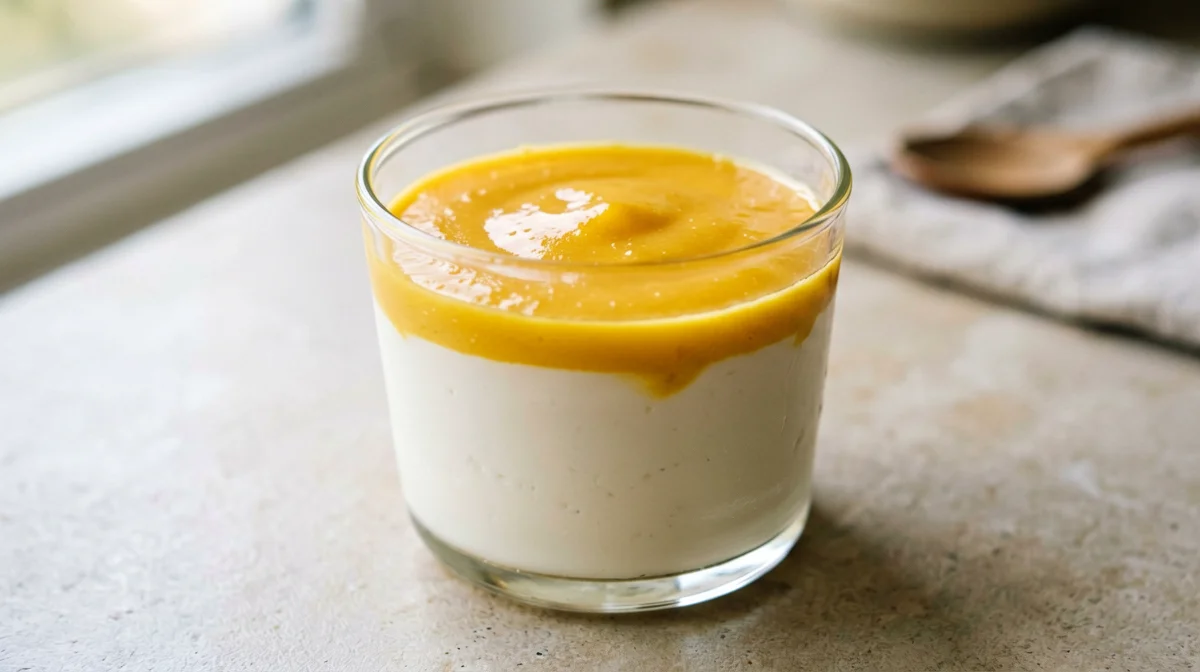 Panna cotta vegana al cocco e mango